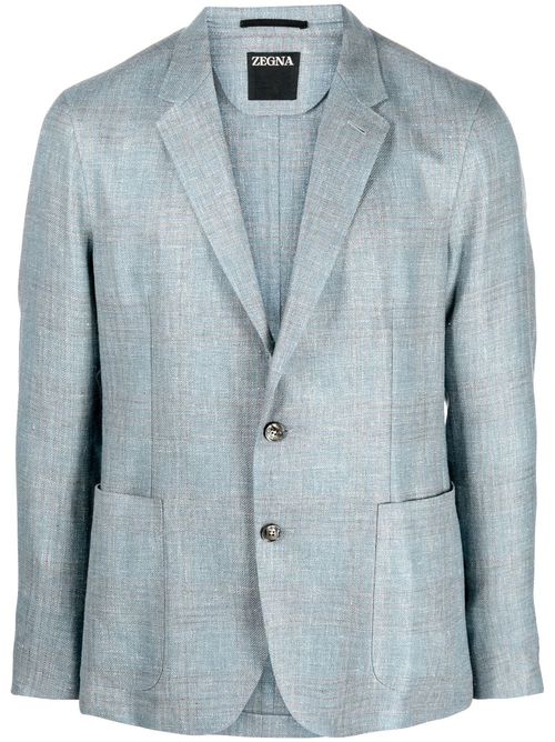 Single-breasted blazer - Blue