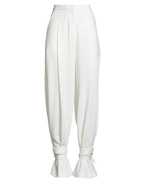 Mônot Woman Pants White Size 10 Triacetate, Polyester