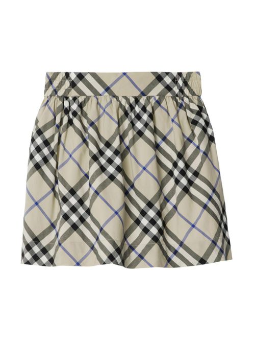 Check cotton skirt - Neutrals