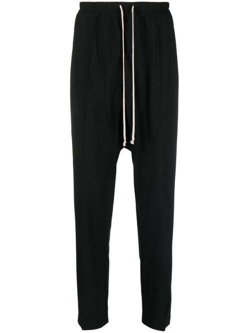 Drop-crotch track pants - Black