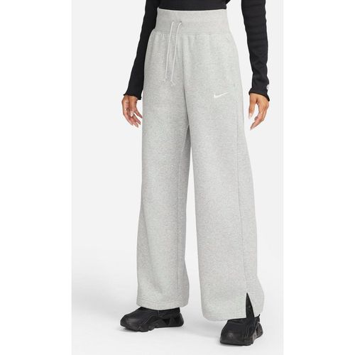 Nike Womens Phoenix Fleece Wide Leg Joggers in Grey - Mediu