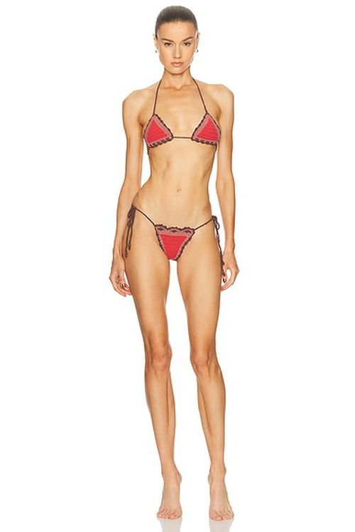 Akoia Swim Akua Bikini Set in Red - Red, Brown. L also in