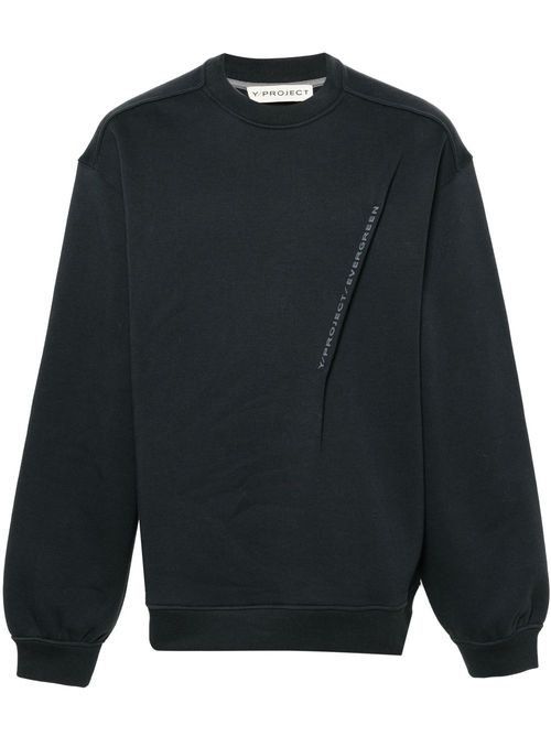 Pinched Logo cotton sweatshirt - Black