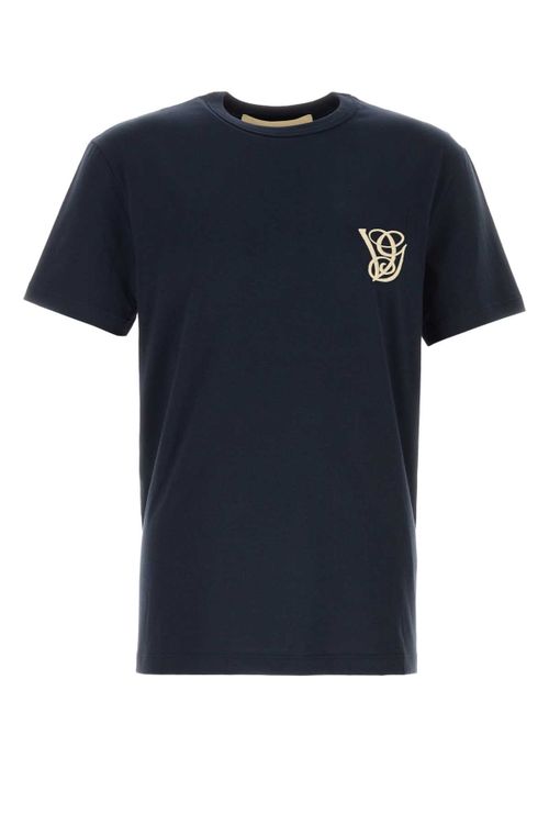 Logo-Embroidered Cotton T-Shirt — Navy