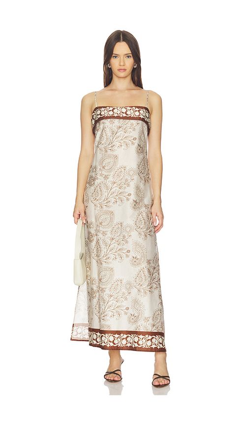 Especia Safran Midi Dress in Neutral. L. Also in M, S