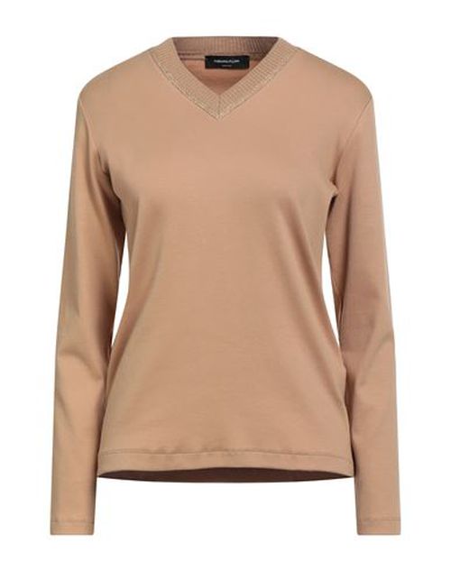 Woman Sweater Sand Size 10 Cotton, Elastane