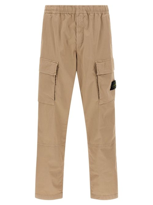 Organic Cotton Twill Cargo Pants — Beige