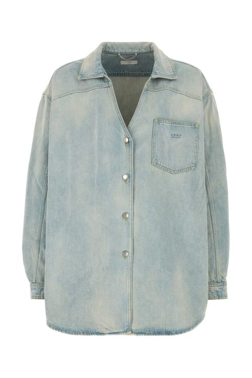 Cotton Denim Shirt — Blue