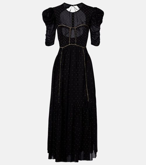 Sichene polka-dot cotton maxi dress