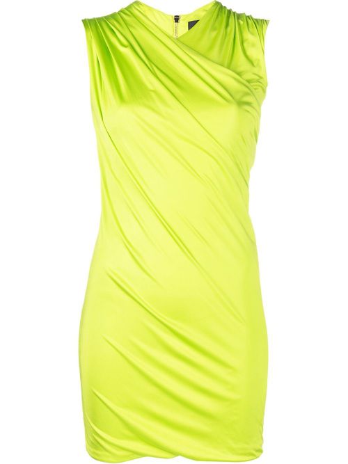 Draped-effect minidress - Green