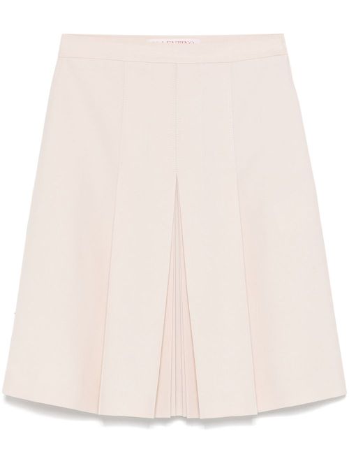 Pleated mini skirt - Neutrals