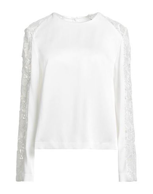 Woman Top White Size 4 Acetate, Viscose