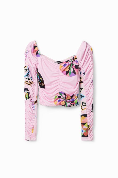 M. Christian Lacroix ruched blouse