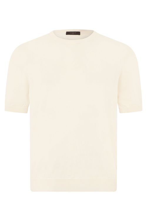 Men's Short-Sleeve Cotton & Silk Sweater