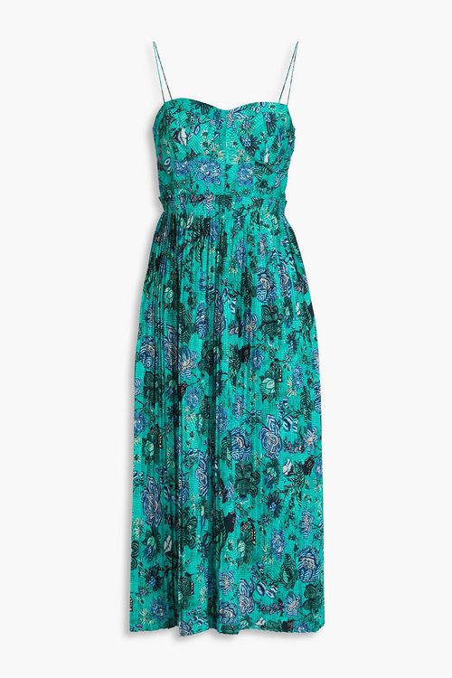 Jessie printed cotton-poplin midi dress