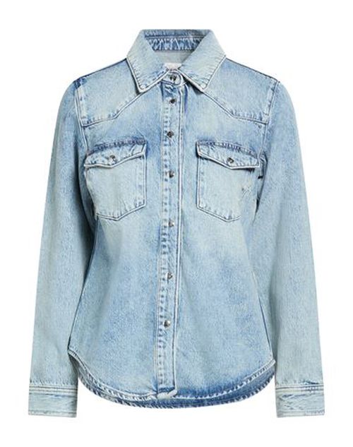 Fitted Heritage Shirt Woman Denim shirt Blue Size M Cotton, Recycled cotton