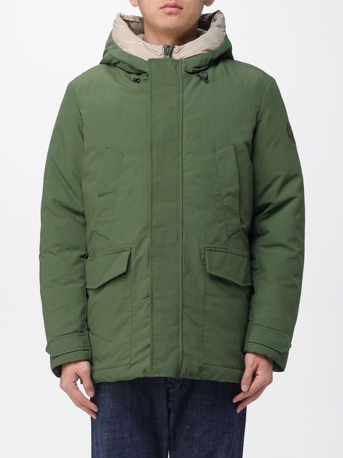 Coat Men color Green