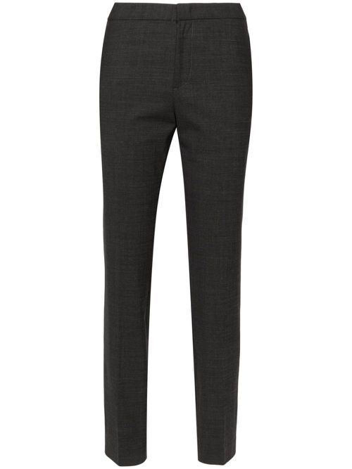 Beaded-trim cigarette trousers - Grey