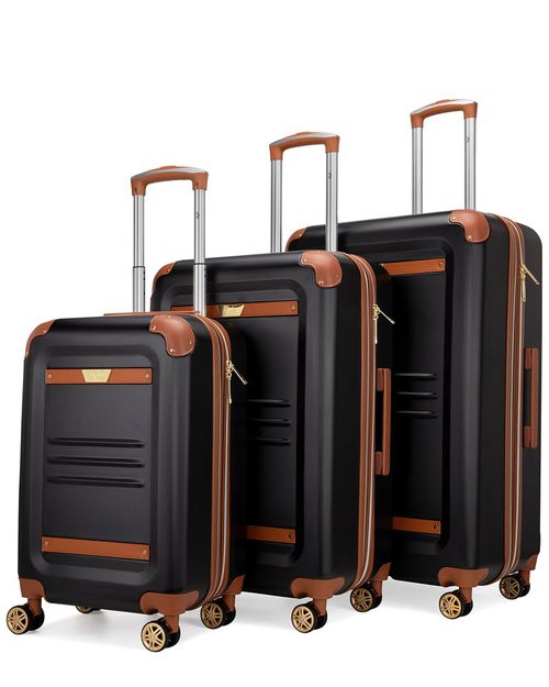 19V69 Italia 3Pc Expandable Spinner Luggage Set