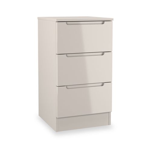 Henshaw 3 Drawer Bedside Table - Cashmere