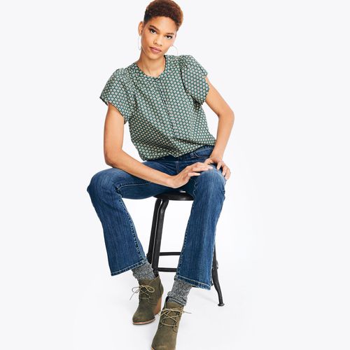 Womens Sustainably Crafted True Flex Mid-Rise Bootcut Denim