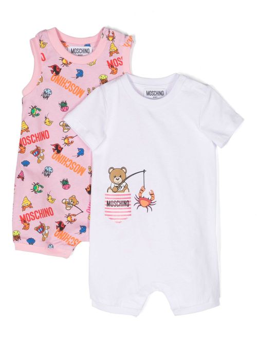 Teddy Bear-print shorties (pack of two) - Pink