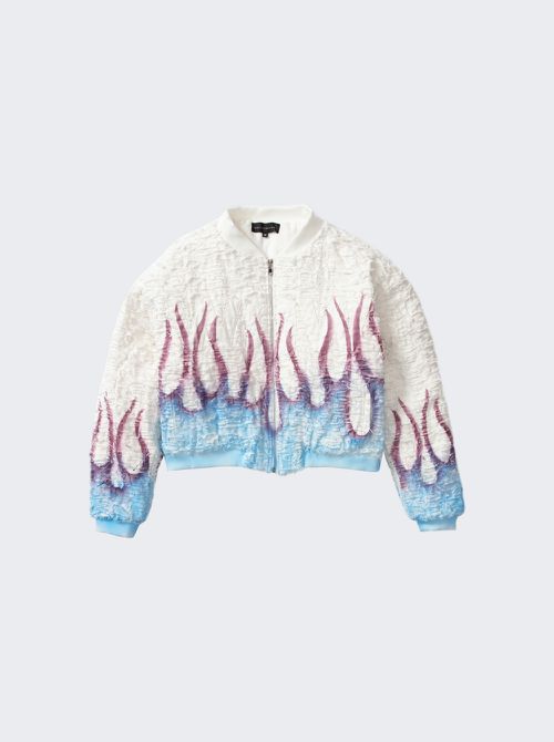 Husk Flame Bomber Jacket Cloud, Multi