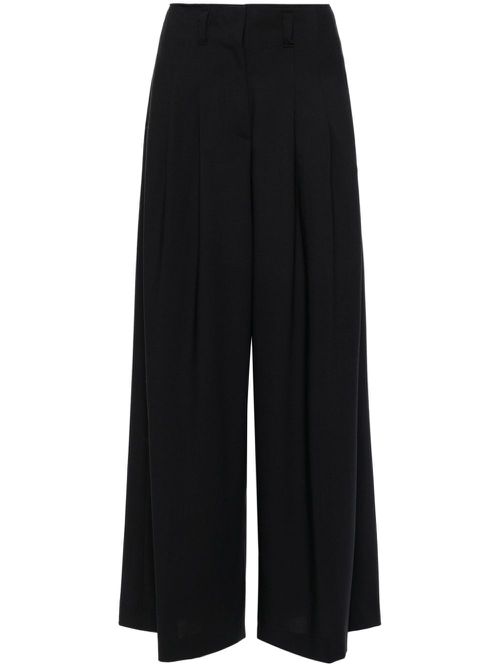 Pleated palazzo pants - Blue