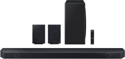 Q-Series 9.1.4ch Wireless True Dolby Atmos Soundbar with Q-Symphony and Rear Speakers - Titan Black