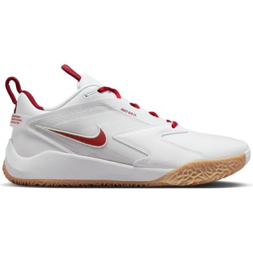 Nike HyperAce 3 Volleyball Shoes (FQ7074-100, White/Photon Dust/Team Crimson)