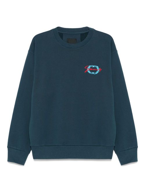 Givenchy Givenchy medallion-embroidery sweatshirt - Blue