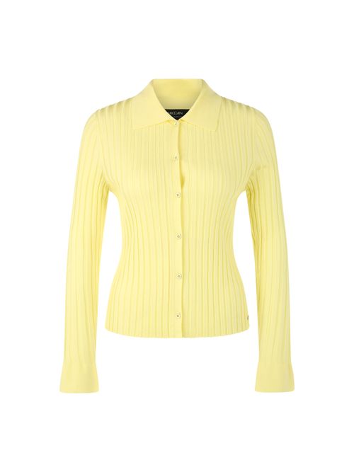 Marc Cain Ribbed viscose stretch cardigan, yellow, 34 N