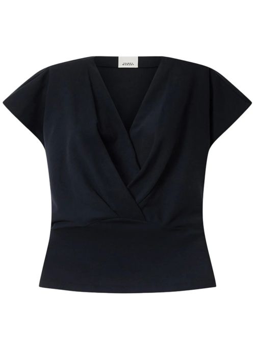 Black Solid V Neck T-Shirt