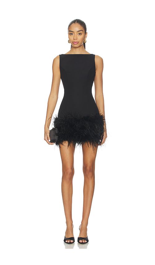 NBD Fauzia Mini Dress in Black. XL. Also in
