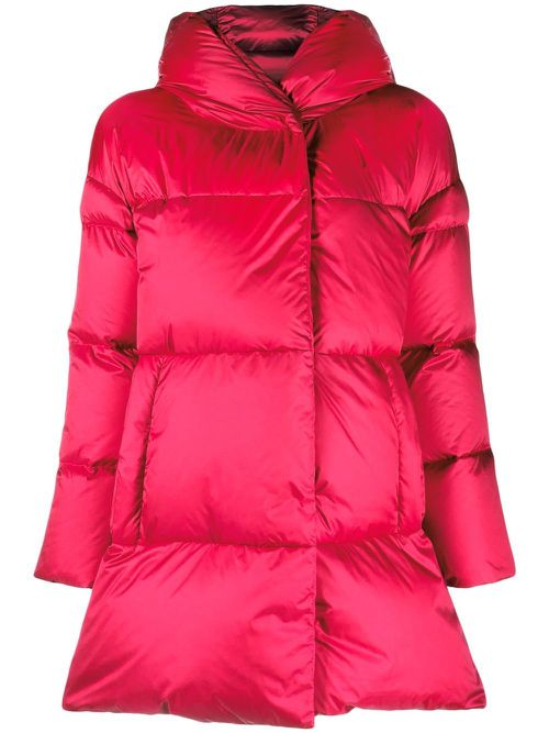 Globe A-shape satin-effect coat - Pink