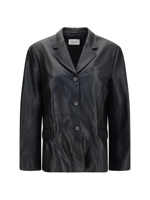 Sheep Leather Blazer — Black