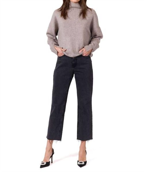 Nima Mock Neck Wool Blend Sweater In Oatmeal