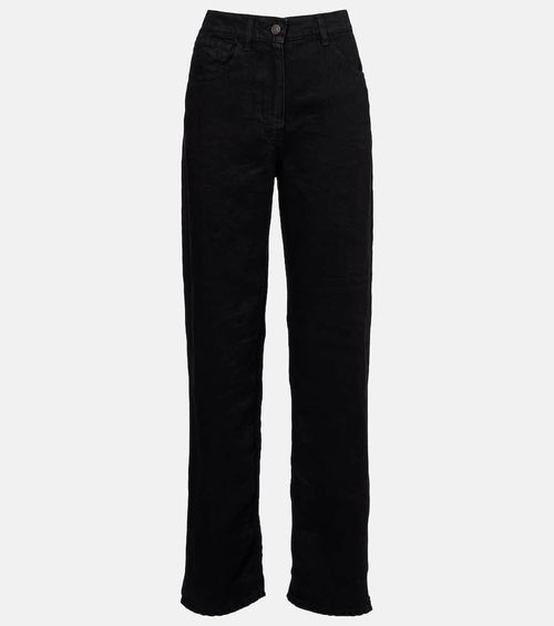 The Row Tarley linen straight jeans