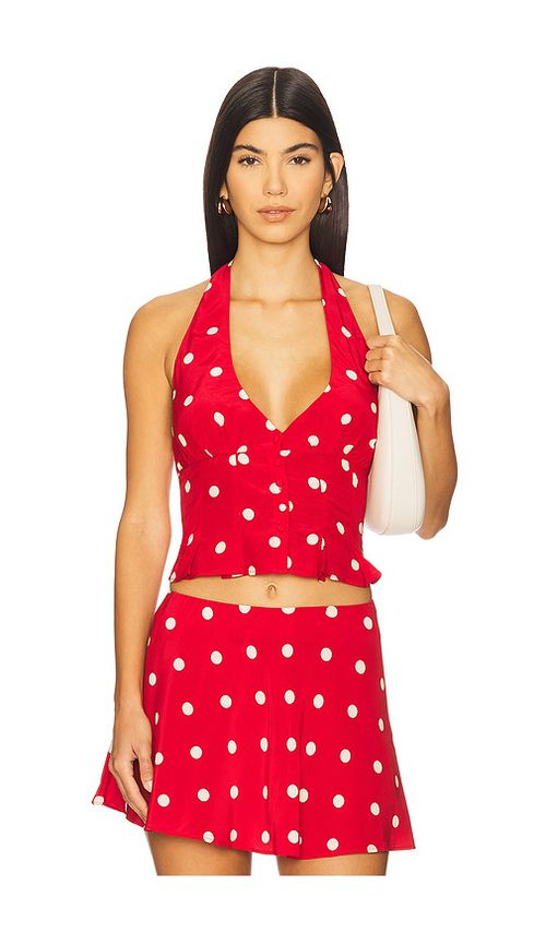 MAJORELLE Deanna Halter Top in Red. -  XXS also in M, S