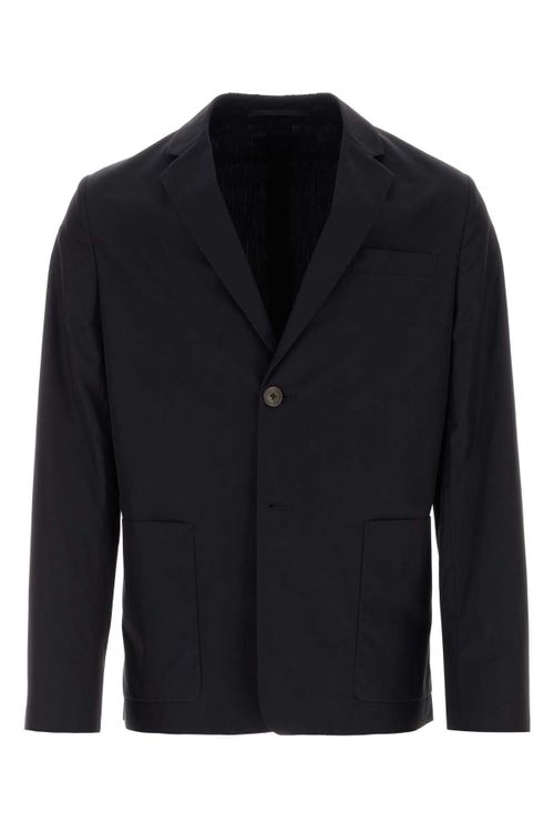 Lightweight Cotton Blazer — Navy