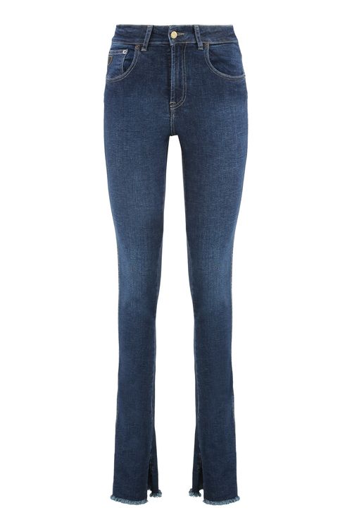 Triana Mid-Rise Flared Denim Jeans with 5 Pockets