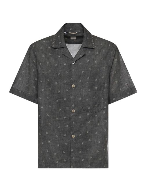 Linen And Cotton Bowling Shirt