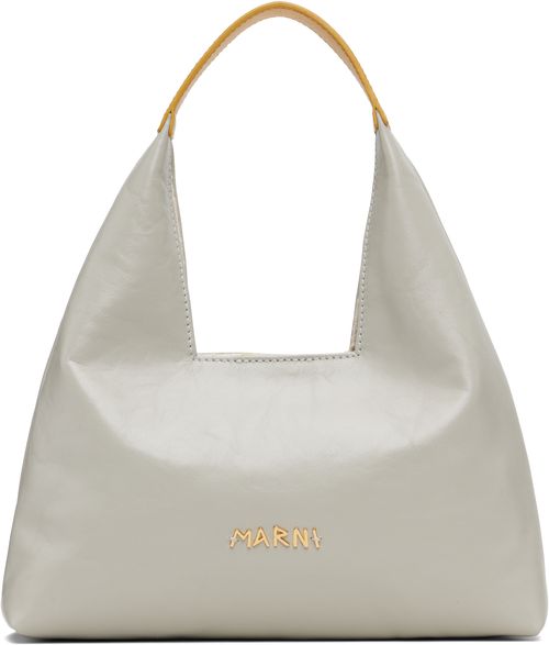 Gray Top Handle Mini Bag