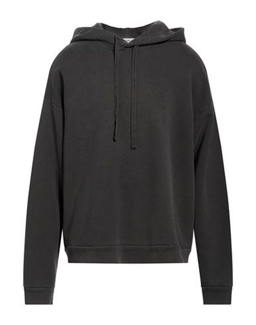 Man Sweatshirt Charcoal Size L Cotton, Polyester