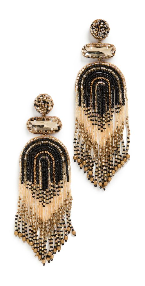 Deepa by Ishani Earrings Black Multi One Size