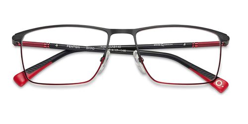 Etnia Barcelona Fenton BKRD Men's Eyeglasses Black Size 56 (Frame Only) - Blue Light Block Available