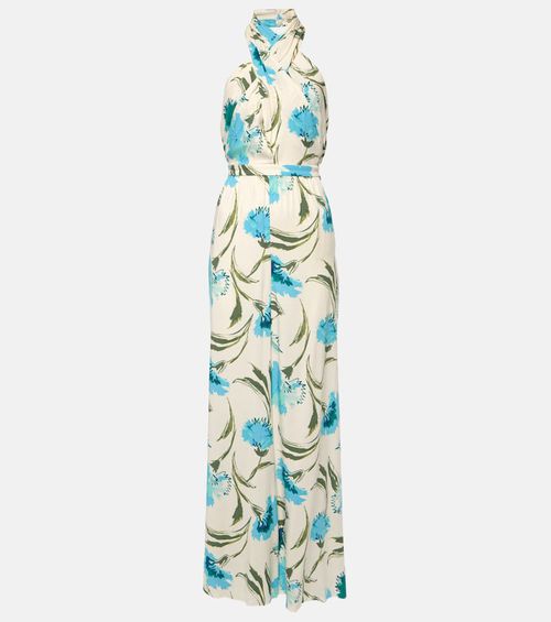 Diane von Furstenberg Cort floral halterneck jumpsuit