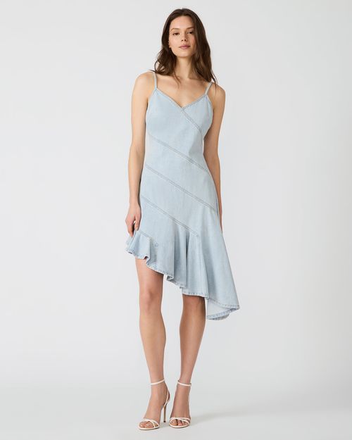 Steve Madden Women's Ellis Dress Sleeveless Denim Dresses - Hazey Blue - - Cotton