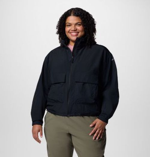 Women's Paracutie  Cropped Cargo Windbreaker - Plus Size-