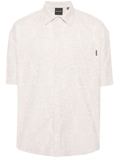 Zuri macramé-jacquard shirt - Neutrals
